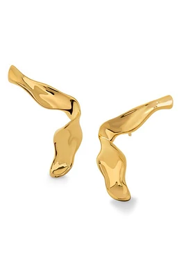 Monica Vinader The Wave Stud Earrings in 18Ct Gold Vermeil at Nordstrom