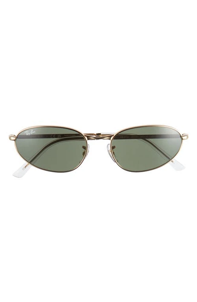 Ray-Ban 56mm Oval Sunglasses in Gold Flash at Nordstrom