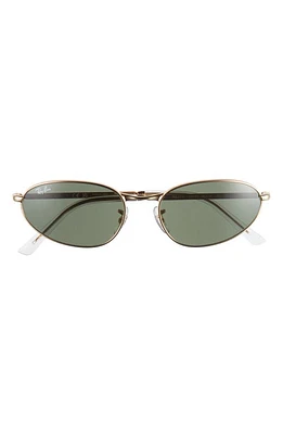 Ray-Ban 56mm Oval Sunglasses in Gold Flash at Nordstrom