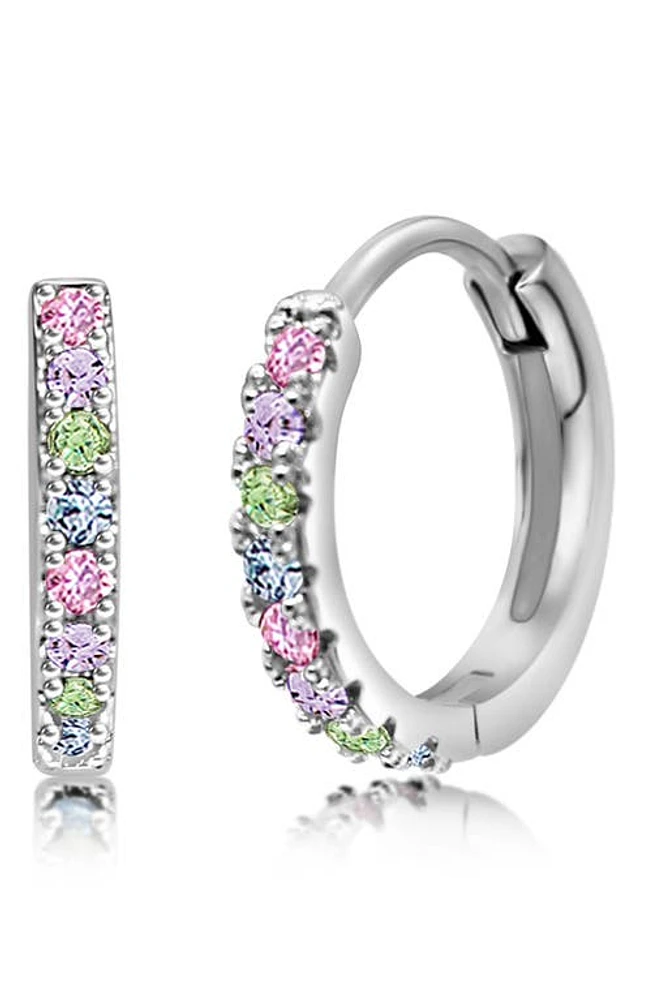 Chanteur Kids' Cubic Zirconia Hoop Earrings in Multi at Nordstrom