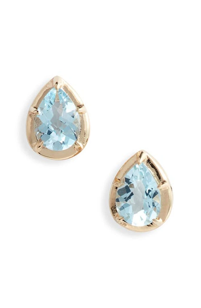 Anzie Mélia Pear Stud Earrings in Blue at Nordstrom