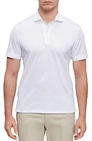 Emanuel Berg Premium Quality Cotton Jersey Polo White at Nordstrom,