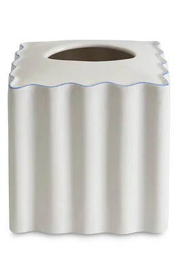 Kassatex Le Marais Porcelain Tissue Box Holder in White/Cornflower Blue at Nordstrom