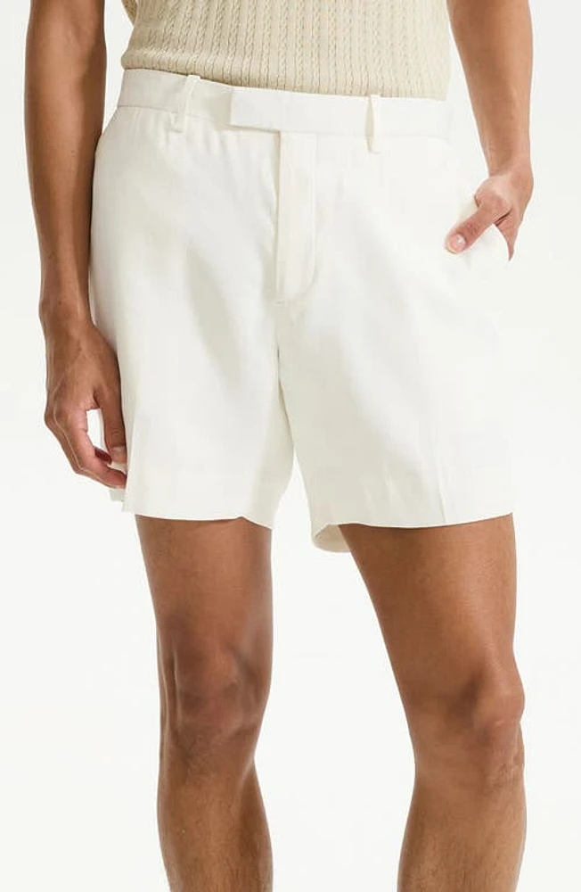 Theory Jarin Linen Blend Shorts Ivory at Nordstrom,