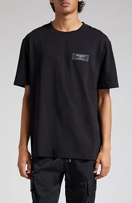 Pierre Balmain Label Cotton T-Shirt 0Pa Black at Nordstrom,