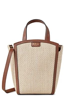 Mulberry Mini Clovelly Raffia Tote in Ecru-Bright Oak at Nordstrom