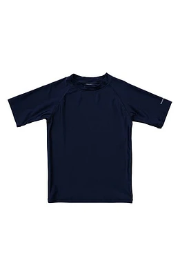 Snapper Rock Kids' Short Sleeve Rashguard Navy at Nordstrom,