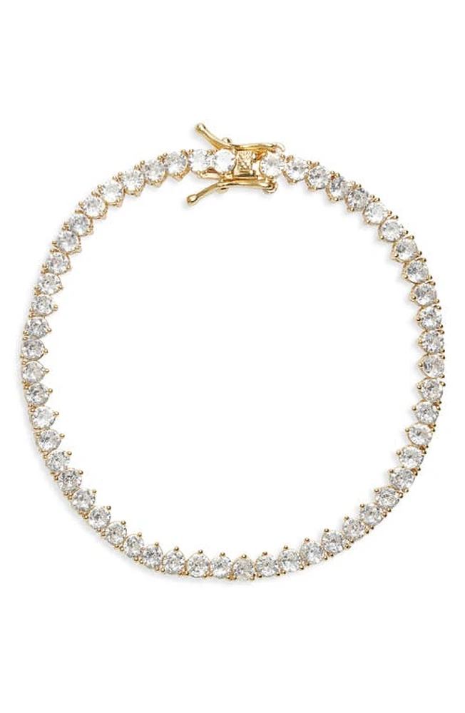 SHYMI Round Cubic Zirconia Tennis Bracelet in Gold at Nordstrom