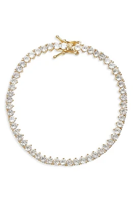 SHYMI Round Cubic Zirconia Tennis Bracelet in Gold at Nordstrom