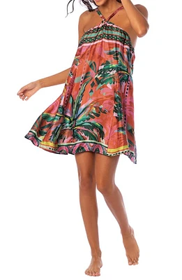 Maaji Flame Palms Lusine Cover-Up Sundress in Red at Nordstrom, Size Small