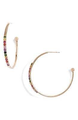 Anzie Cleo Rainbow Hoop Earrings in Gold/Multi at Nordstrom