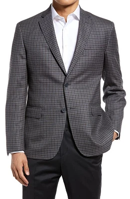 JB Britches Check Wool Sport Coat Dark Taupe at Nordstrom,