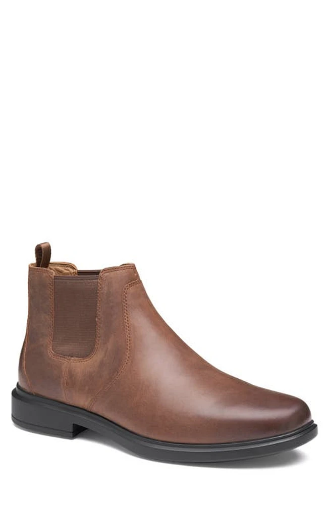 Johnston & Murphy Stanton 2.0 XC4 Waterproof Chelsea Boot Tan Oiled Full Grai at Nordstrom,