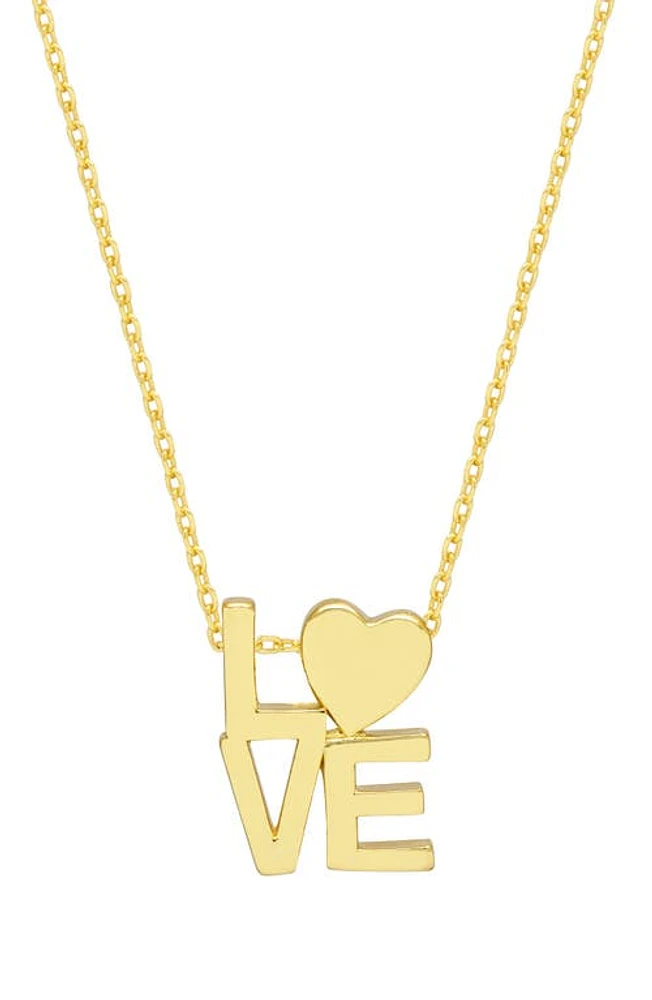 Estella Bartlett Love Pendant Necklace in Gold at Nordstrom