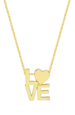 Estella Bartlett Love Pendant Necklace in Gold at Nordstrom