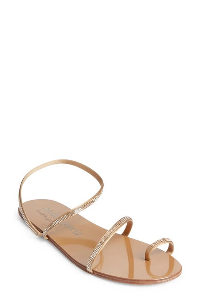 Pedro Garcia Palmy Toe Loop Sandal Ore Satin at Nordstrom,