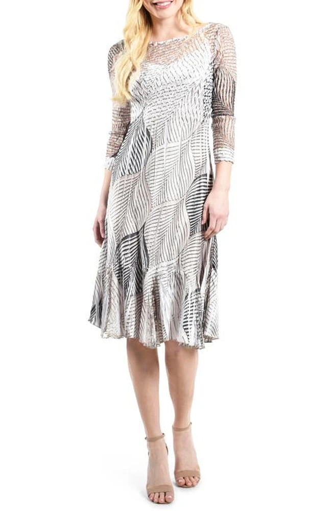 Komarov Charmeuse & Lace Dress in Antique Leaf at Nordstrom, Size X-Large