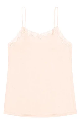 Uwila Warrior Soft Silk Lace Trim Camisole Rose Quartz at Nordstrom,