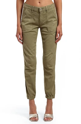 Mavi Jeans Ivy Luxe Twill Ankle Straight Leg Pants Green at Nordstrom, 28