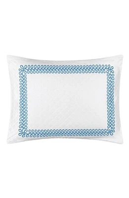 Matouk Astor Braid Matelassé Pillow Sham in Sky at Nordstrom