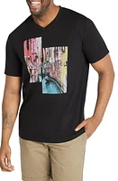 Johnny Bigg Venice V-Neck Cotton Graphic T-Shirt Black at Nordstrom,