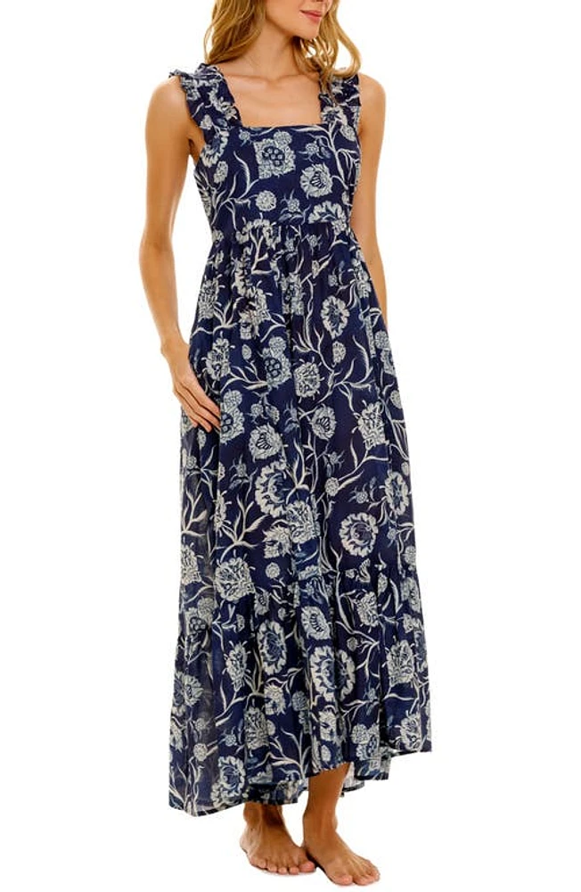 The Lazy Poet Mika Claire Blue Linen Nightgown at Nordstrom,