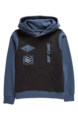 Rip Curl Kids' Colorblock Pure Surf Graphic Hoodie Vintage Navy at Nordstrom,