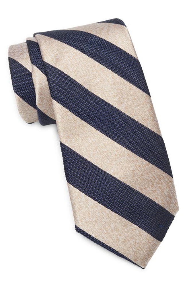 Nordstrom Mora Stripe Silk Tie in Taupe at Nordstrom