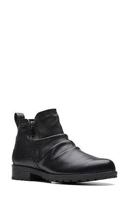 Clarks(r) Aspra Walk Waterproof Bootie Black Leather at Nordstrom,