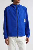 burberry EKD Hooded Nylon Windbreaker Knight at Nordstrom,