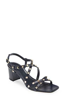 Valentino Garavani Rockstud Block Heel Sandal Marine at Nordstrom,