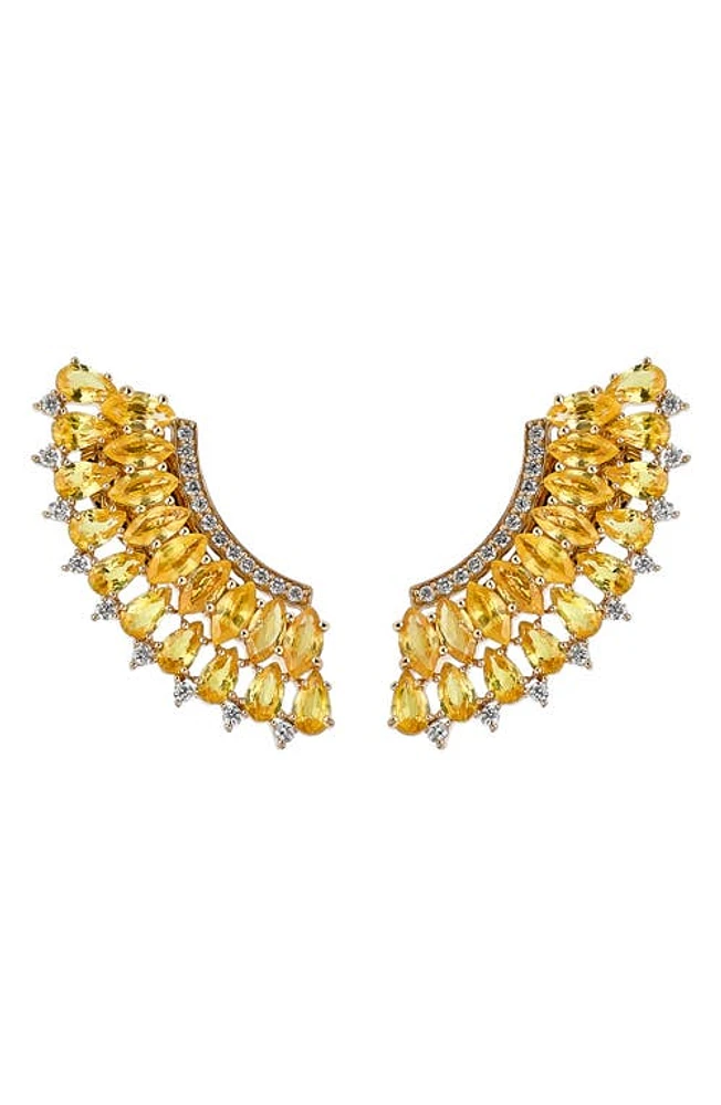 Hueb Mirage Yellow Sapphire & Diamond Earrings in Yellow Gold at Nordstrom