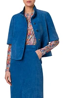 Akris punto Corduroy Crop Jacket Smoky Blue at Nordstrom,