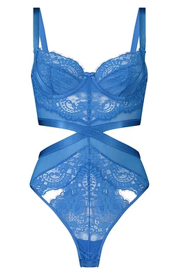 Hunkemöller Milaan Cutout Underwire Bodysuit French Blue at Nordstrom,