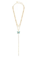 Ettika Multistrand Turquoise & Freshwater Pearl Y-Necklace at Nordstrom