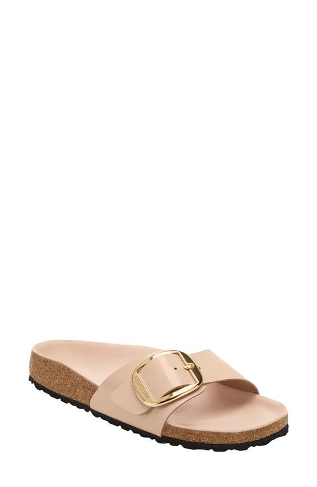 Birkenstock Madrid Big Buckle Slide Sandal Beige at Nordstrom,