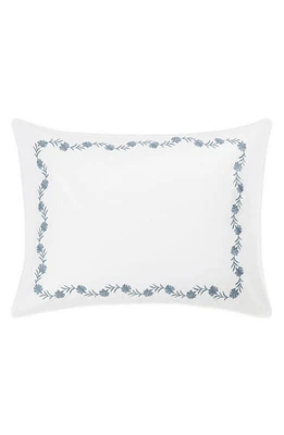 Matouk Daphne Floral Embroidered Sham in Hazy Blue at Nordstrom, Size Standard