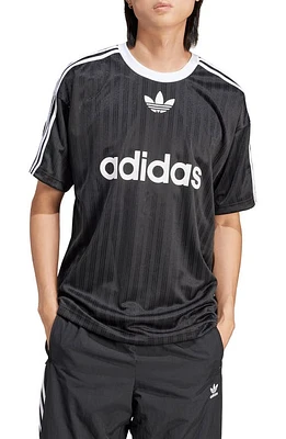 adidas Originals Adicolor Relaxed Fit Recycled Poly T-Shirt Black/White at Nordstrom,