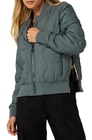 Alp N Rock Metro III Water Repellent Quilted Bomber Jacket Eucalyptus at Nordstrom,