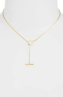 Argento Vivo Sterling Silver Box Chain Toggle Necklace in Gold at Nordstrom