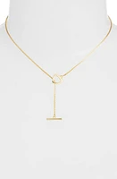 Argento Vivo Sterling Silver Box Chain Toggle Necklace in Gold at Nordstrom