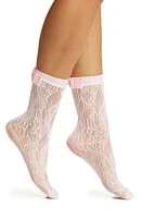 HIGH HEEL JUNGLE Coco Bow Lace Crew Socks in at Nordstrom