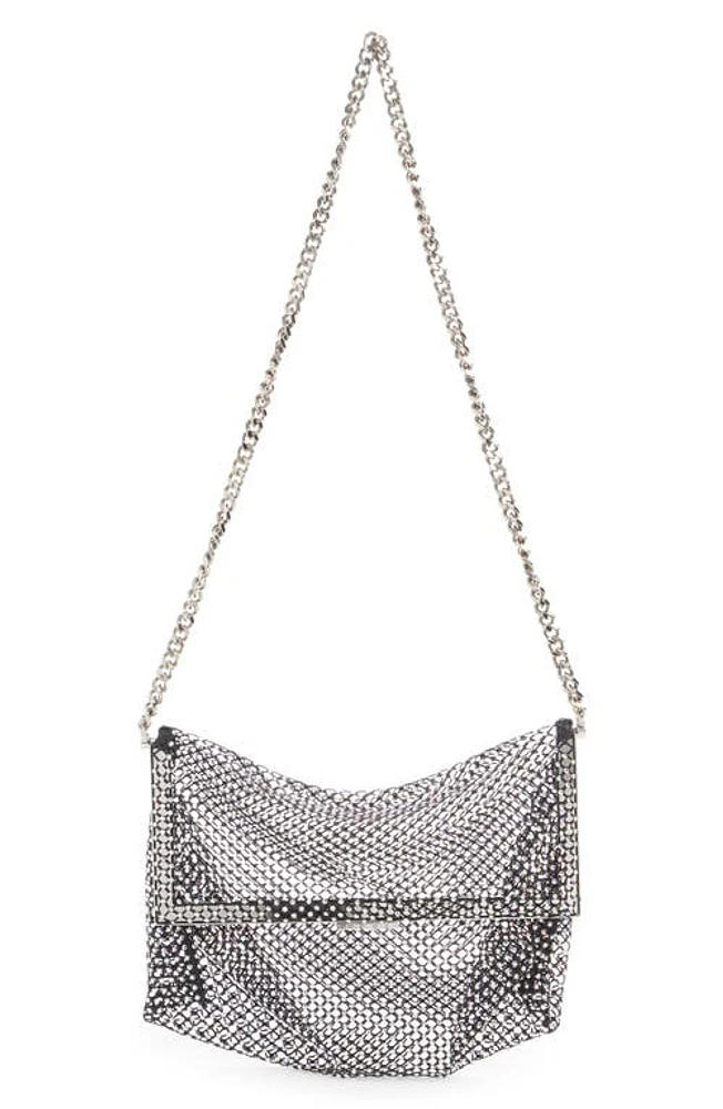 Saint Laurent Fanny Chain Shoulder Bag in Nero/Crystal at Nordstrom