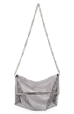 Saint Laurent Fanny Chain Shoulder Bag in Nero/Crystal at Nordstrom