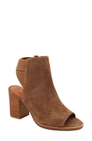 André Assous Zazie Peep Toe Sandal Cognac Suede at Nordstrom,