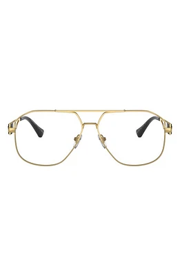 Versace 57mm Pilot Optical Glasses in Gold at Nordstrom