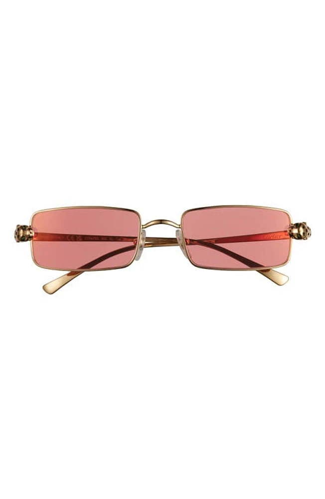 Cartier 54mm Polarized Rectangular Sunglasses in Gold at Nordstrom