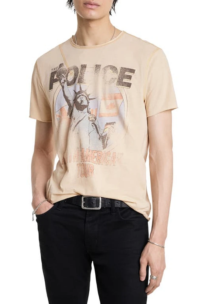 John Varvatos The Police Graphic T-Shirt Almond at Nordstrom,