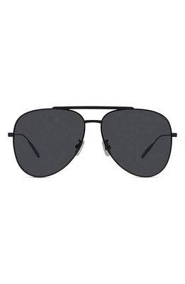 Givenchy GV Speed 59mm Pilot Sunglasses in Matte Black /Smoke Mirror at Nordstrom