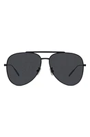 Givenchy GV Speed 59mm Pilot Sunglasses in Matte Black /Smoke Mirror at Nordstrom